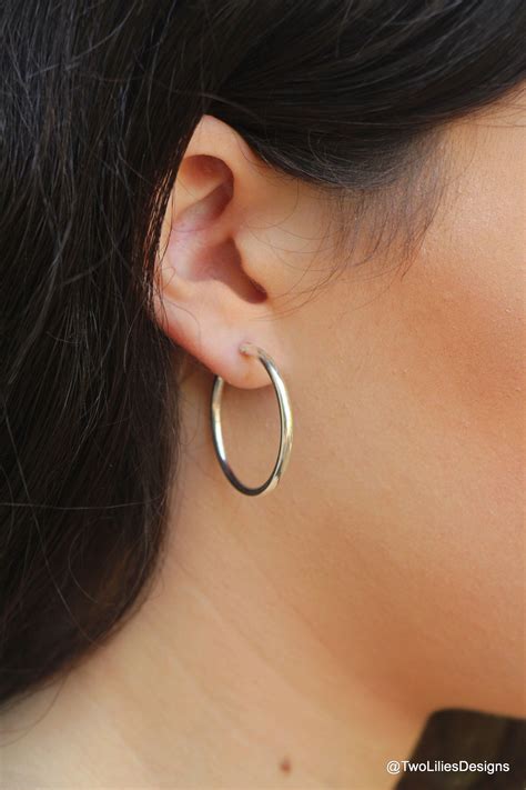 etsy silver hoop earrings|unique sterling silver hoop earrings.